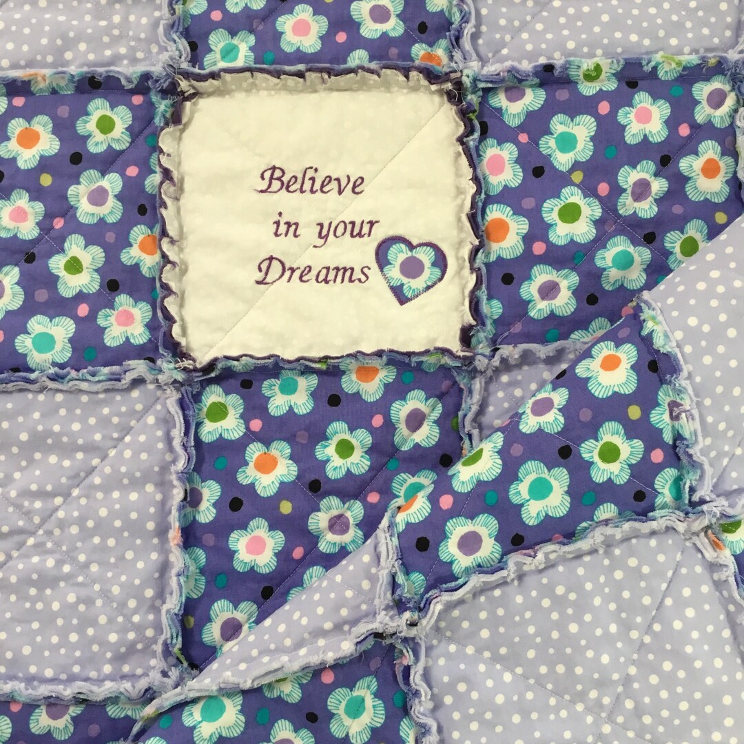 Lavender Baby Quilt Baby Girl Quilt Homemade Baby Blanket Etsy