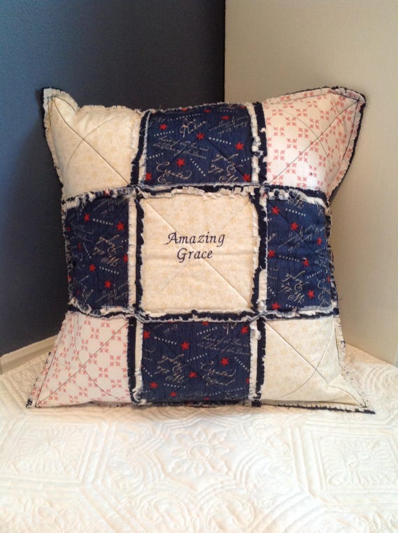 Amazing Grace Pillow Americana Decor Crafty Americana Bedding : Pillow Covers