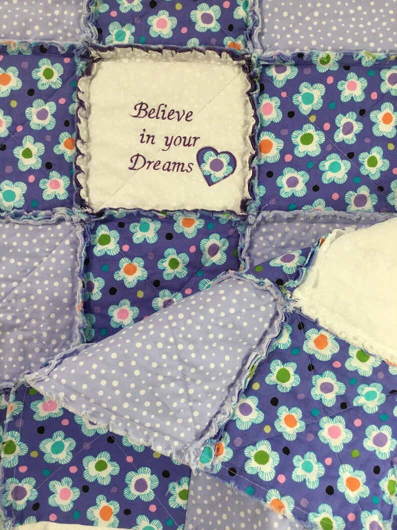 Lavender Baby Girl Quilt Homemade Baby Blanket Purple Baby Etsy