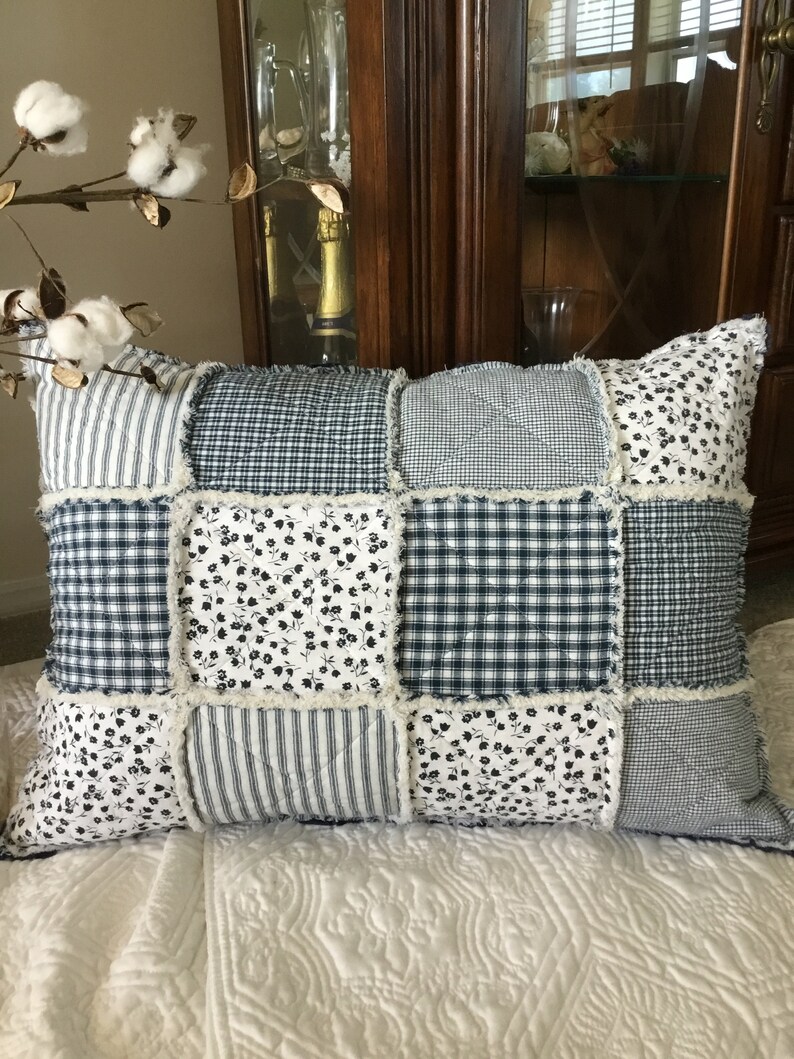Farmhouse Pillow Sham Quilted Pillow Cover Large Throw Etsy
