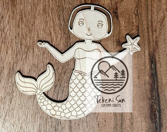 SVG Download - Mermaid DIY Yarn Kit for Glowforge