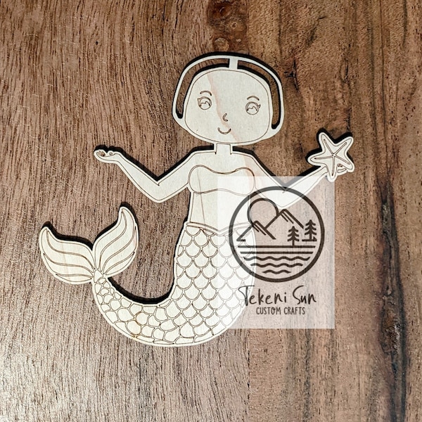 SVG Download - Mermaid DIY Yarn Kit for Glowforge