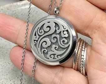 316L Stainless Steel Aromatherapy Necklace: Essential Oil Diffuser Locket