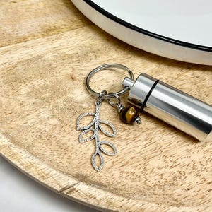 Médaillon pour récipient à pilules, porte-clés, capsule de style bidon, bouteille au trésor, feuille, perle de pierre naturelle, tube de saké, prière, petit secret