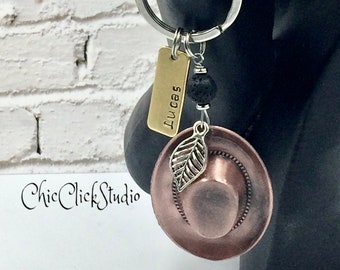 Cowboy Hat Keychain: Personalized Western Charm, Country Rodeo Gift