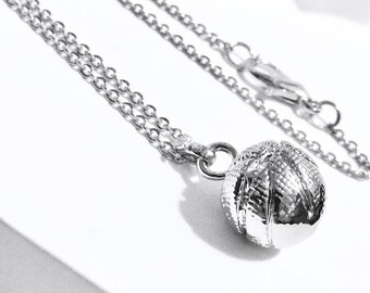 Stainless Steel Basketball Necklace: Unisex Sports Pendant