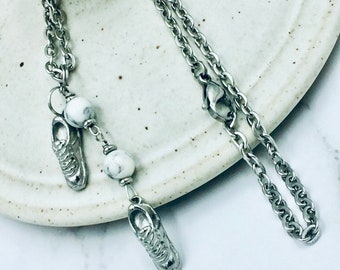 Soccer Shoe Rear View Mirror Charm: Stainless Steel Car Accessory