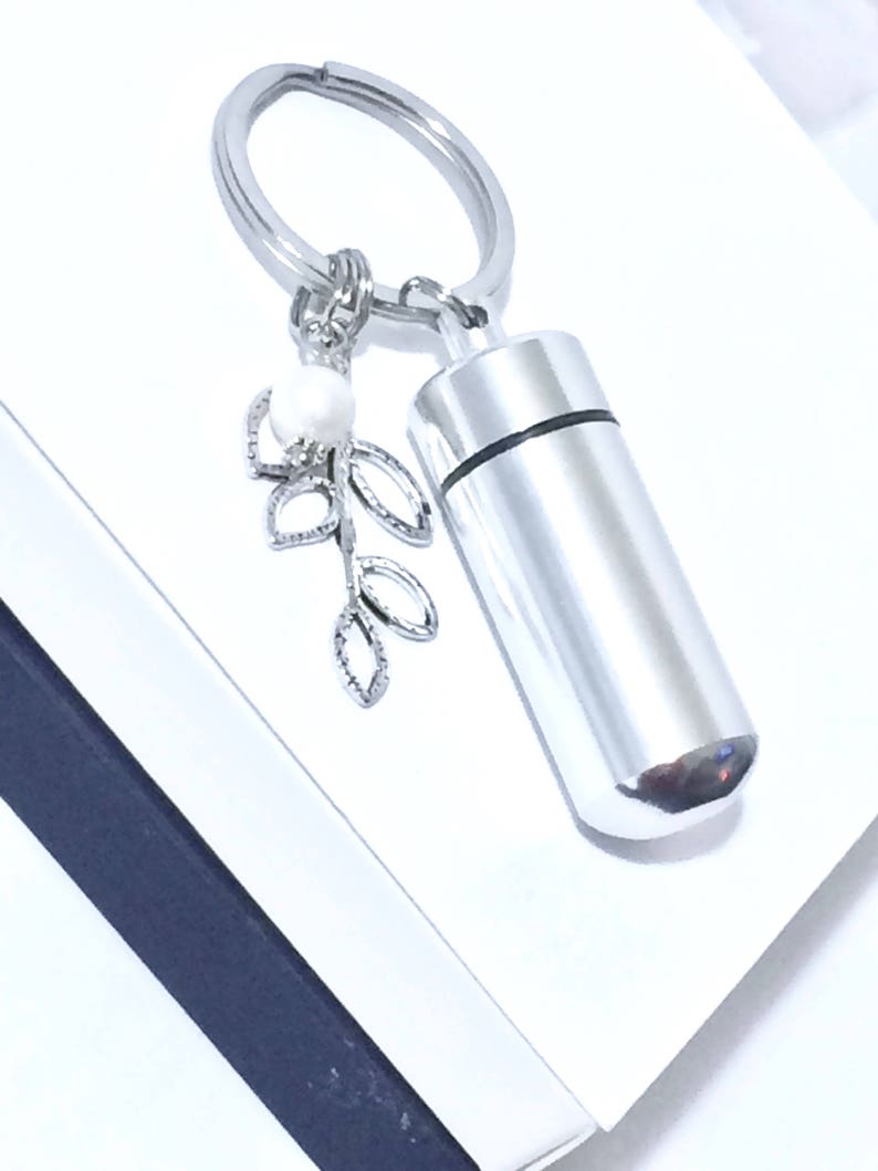PILL CONTAINER LOCKET Key Ring Keychain Canister Style Capsule Etsy