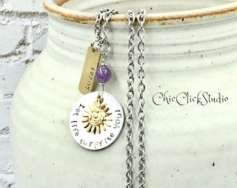 Personalized Car Rear View Mirror Charm: Engraved Aluminum & Brass