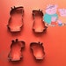Set of 4 Peppa Pig Family Cookie Cutter Peppa George Daddy Mummy Pig Cookie Animal Biscuit Mold Fondant Mold peppa pig party