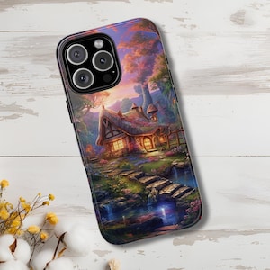 Enchanting Forest Home iPhone Case-Fits iPhone 16, 15, 14, 13, 12 Models-Fantasy Art Cell Phone Case-Fairy Tale Art iPhone 16 Pro Max Case