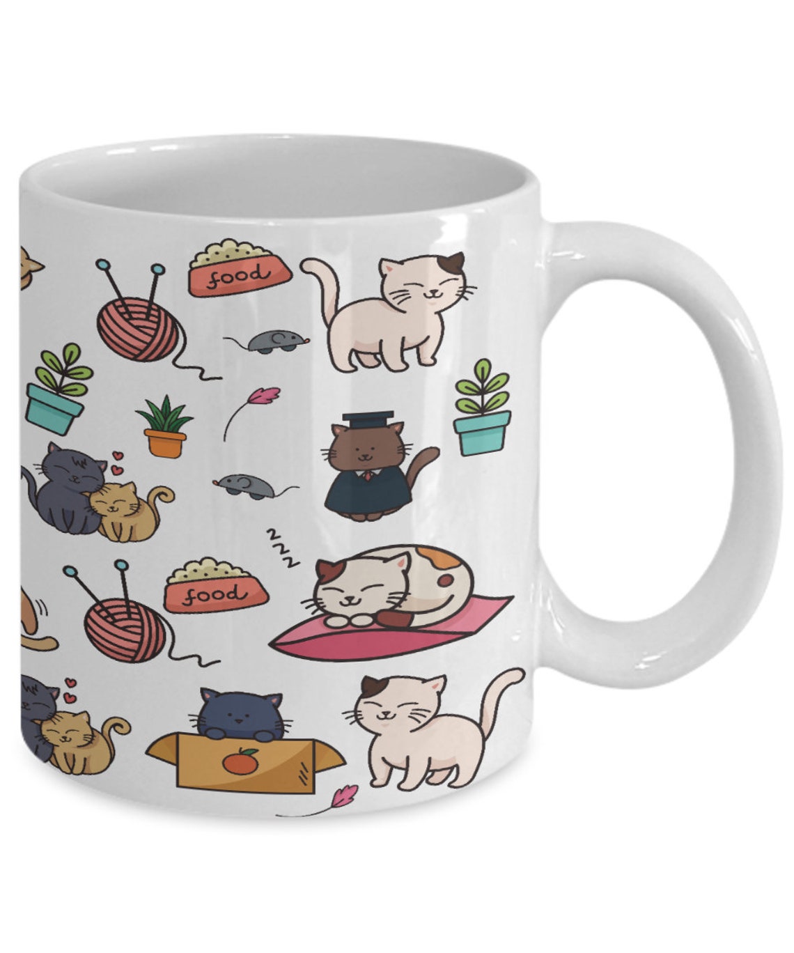 Fun Cat Mug-Funny Coffee Mug-Work Mug-Gift For Cat Lovers-Kittens Mug ...