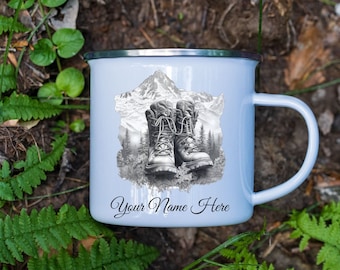 Personalized Hiking Lover Camp Mug-Campfire Mug-Hiking Mug-Backpacking Adventure Gift-Outdoors Camp Mug-Unique Camp Mug-Hiker Gift