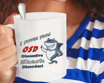 Funny Shark Coffee Mug-Great Gift For Shark Lovers-Shark Coffee Cup