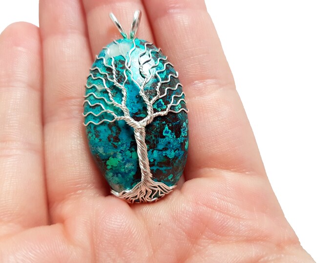 FREE SHIPPING Wire Wrap Tree of Life Pendant With Genuine Etsy