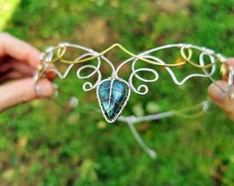 Elfenkrone | Elfen Tiara | Elfen Kopfschmuck | Mittelalter Kopfschmuck | Festivalkleidung | Elfenkrone