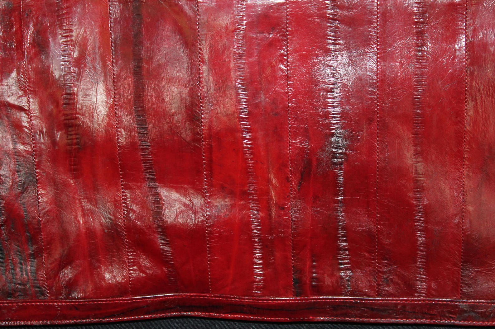 King Exotic Burgundy ~ Wine ~ Maroon Color Belt Genuine Eel Skin main image 0