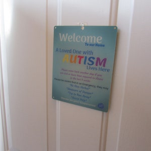 Autism Child Plastic Door Sign - Blue - Etsy