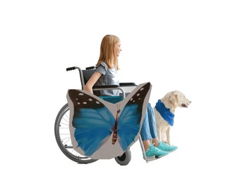 Rolling Buddies Blue Butterfly 2 Wheelchair Costume Child's