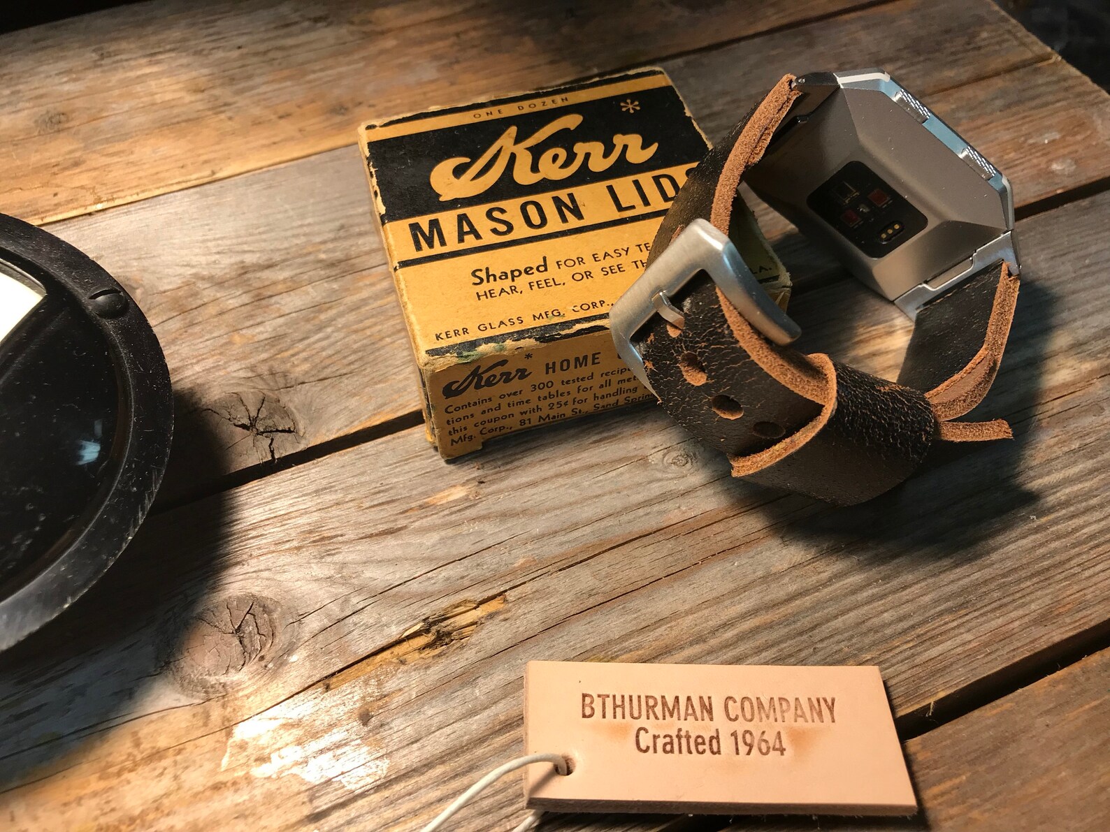 ionic leather strap