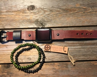 Apple Watch Leather Band Strap 42mm, 38mm 40mm, 44mm Men or Women