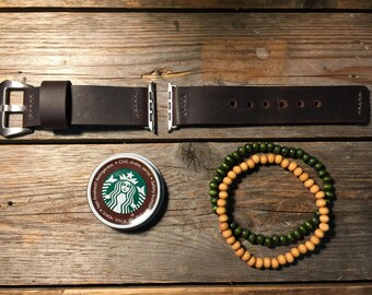 Apple Watch Leather Strap Band - Deep Chocolate 42mm, 38mm 40mm, 44mm, 45mm, 49mm Men or Women