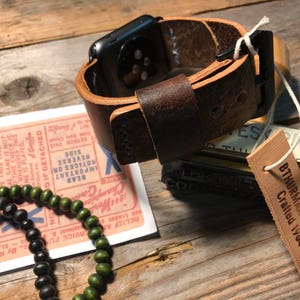 Apple Watch Leather Strap Band Deep Chocolate 42mm, 38mm 40mm, , 45mm, 49mmMen or Women image 6