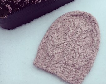 Hand knitted slouchy hat- Slouchy Hat - Slouchy Beanie Hat - Winter Hat