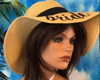 Bride's Sun Hat, Bride Tribe, Mother of the Bride Straw Hat