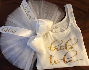 Bride's Tank Top..Bride's booty veil. Purchase individually or as a Set for Daytime and Nighttime. Available in Colors PERSONALIZED