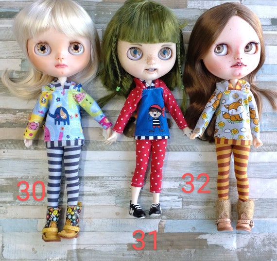Ready to send.. CHOOSE your 3 favorite outfits from SALE SECTION Write me note with your choice Clearence huge  clothes for blythe doll