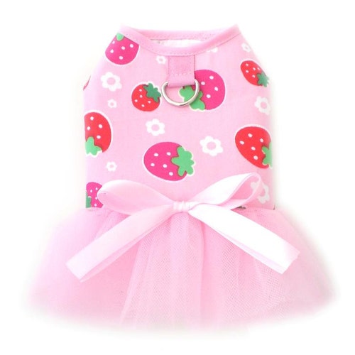 Pet Dog Apparel Clothing Clothes Pink Pineapple Harness Dress Etsy