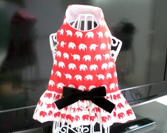 Pet Dog Apparel Clothing Clothes Red Elephant  Harness Vest Dress or Leash XXXS-XL