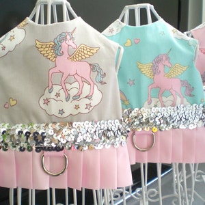 Pet Dog Apparel Clothing Clothes Unicorn Harness Vest XXXS-L