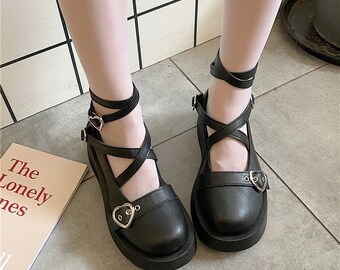 wenyujh Damen Platform Mary Jane Shuhe Lolita Gothic Blockabsatz Schuhe Knöchelriemen Prinzessin Schuhe Rutschfest Bequeme Halbschuhe wenyujh Damen Platform Mary Jane Shuhe Lolita Gothic Blockabsatz Schuhe Knöchelriemen Prinzessin Schuhe Rutschfest Bequeme Halbschuhe