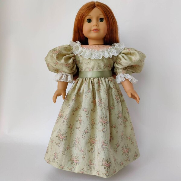 American Girl Doll 1830's Gown with puff short sleeves