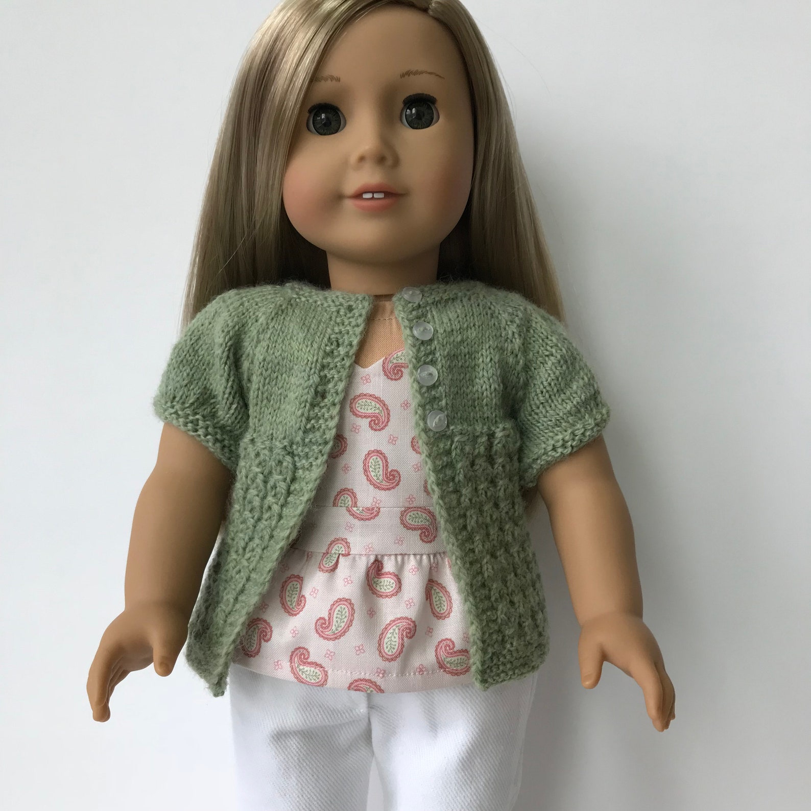 American Girl Doll Knitted Sweater Peplum top and Capris Etsy