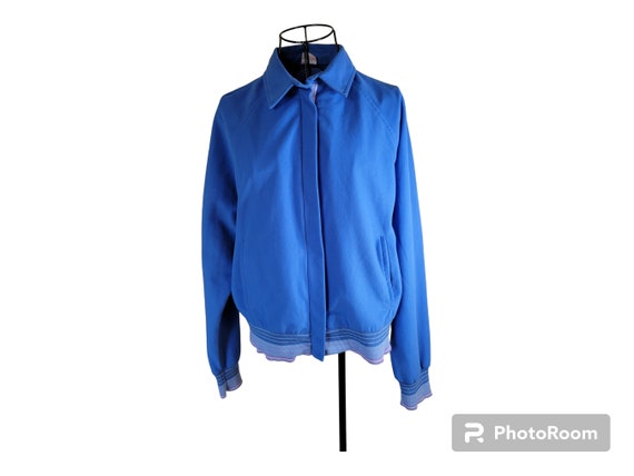 1990s Vintage Microfiber Track Jacket: Women's Pe… - image 1