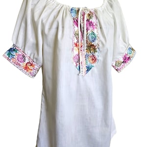 1970s Mexican Embroidered Peasant Top