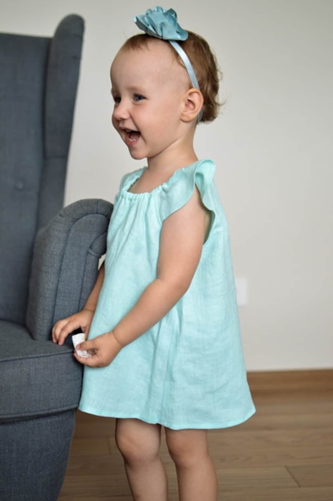 Linen Dress Baby Dress Linen Baby Dress Toddler Dresslinen Etsy