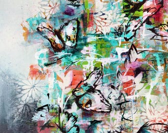 Midcentury Butterfly Art: Abstract Brutalist MCM Print