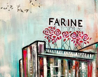 Farine Five Roses Montreal Print: Industrial Architecture Art
