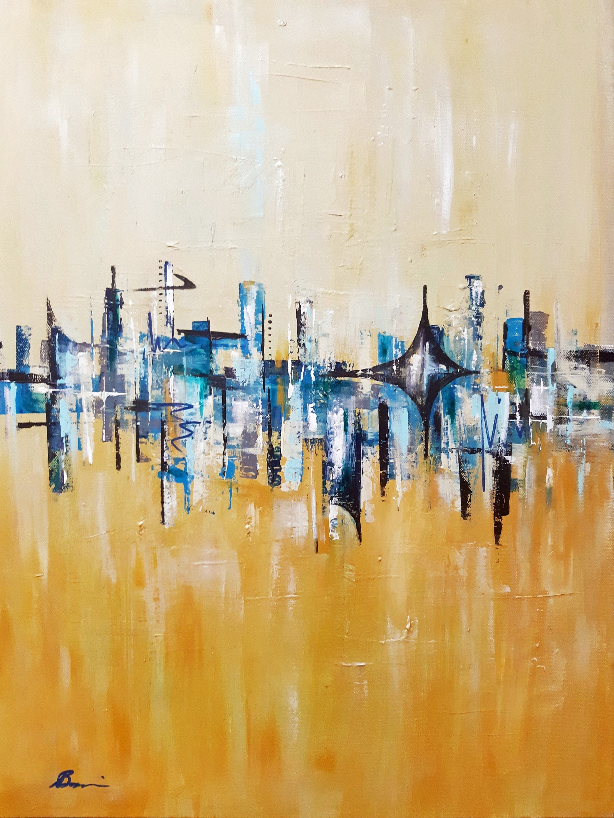 絵画 Art painting acrylic 50.50 Amazon.com: Epic Art 'Samsara' by Rita Shimelfarb, Acrylic