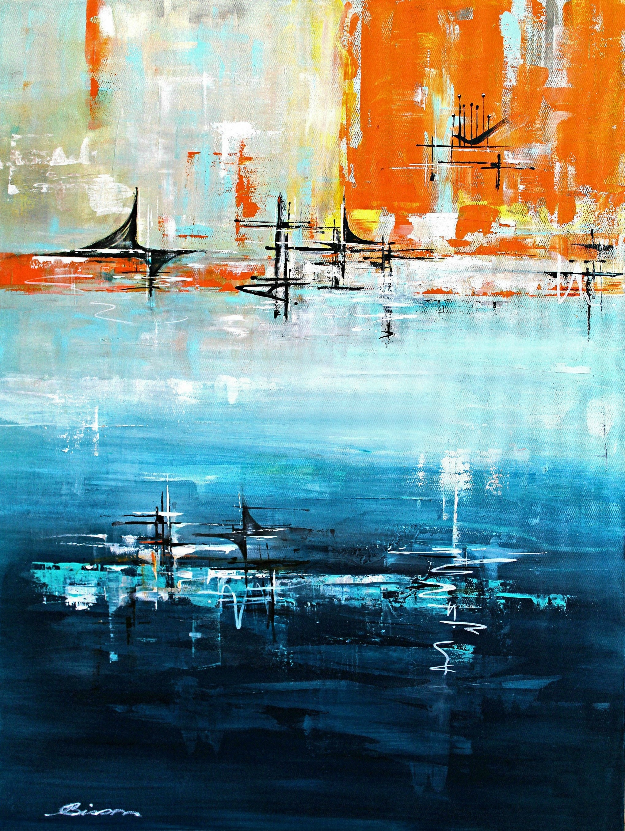 Mid-century Modern Art Print: Starburst Abstract, Retro MCM Decor