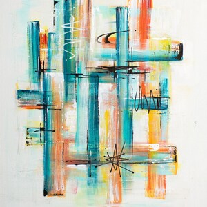 Mid-Century Modern Art Print: Abstract Tiki Boomerang Wall Art