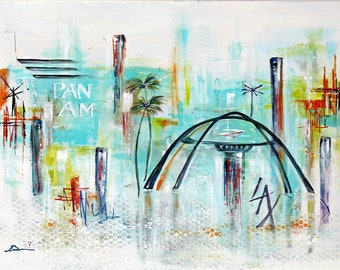 LAX Theme Building Art Print: Vintage Travel Poster