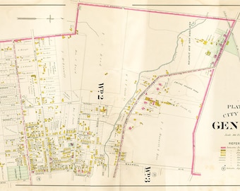 Plate 4, Map of the city of Geneva, New York Ontario County Finger Lakes