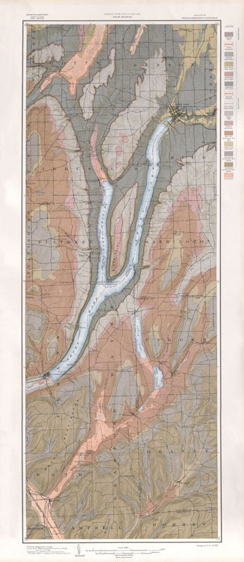 Keuka Lake Penn Yan Geological Map 1899 - Etsy