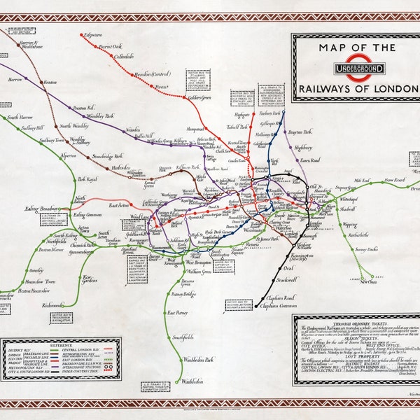 Underground Railways of London - Map
