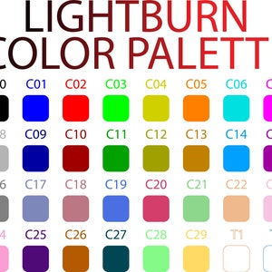 Lightburn Color Palette Adobe Illustrator Swatches